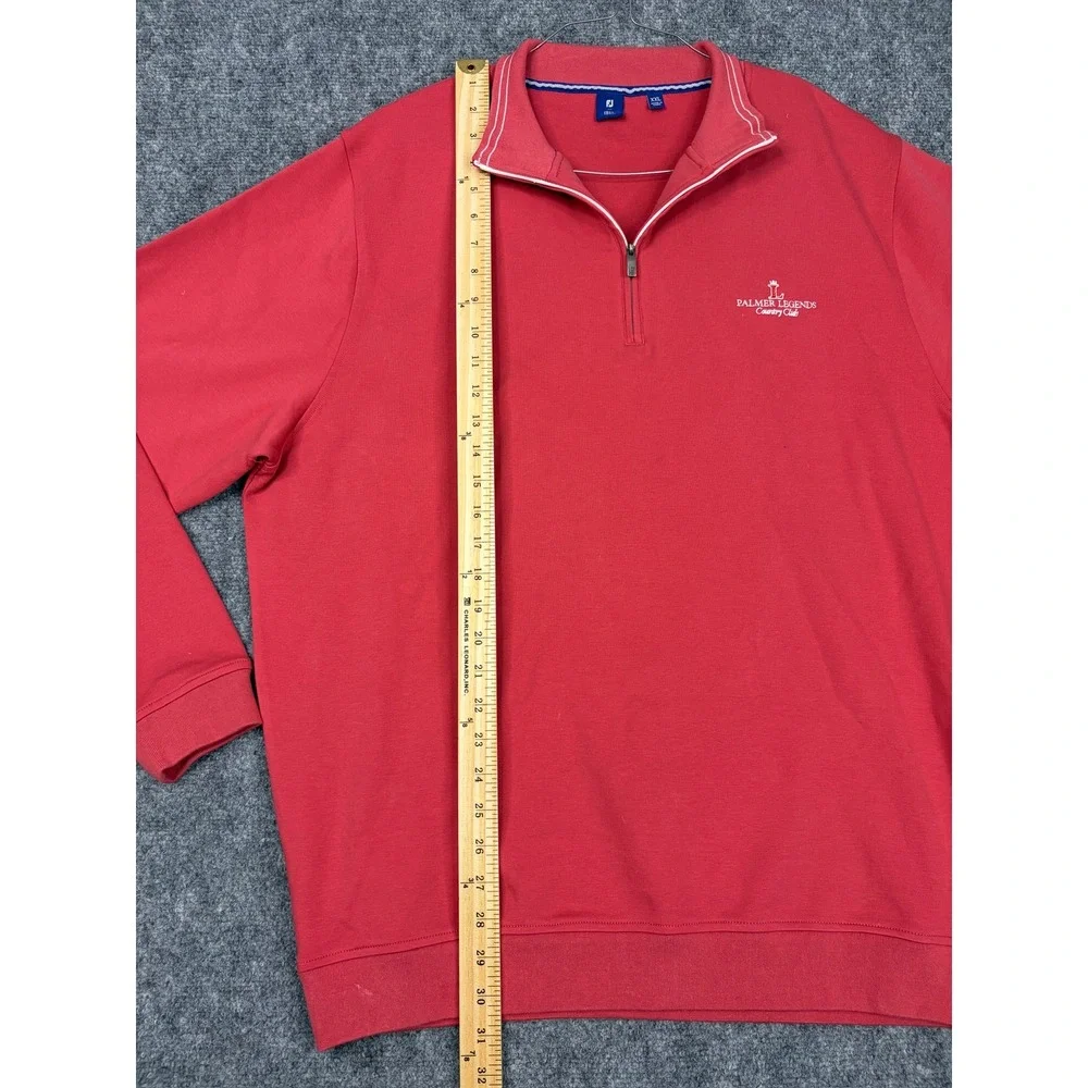 FootJoy 1857 Mens XXL Red Palmer Legends Country Club Quarter Zip Pullover